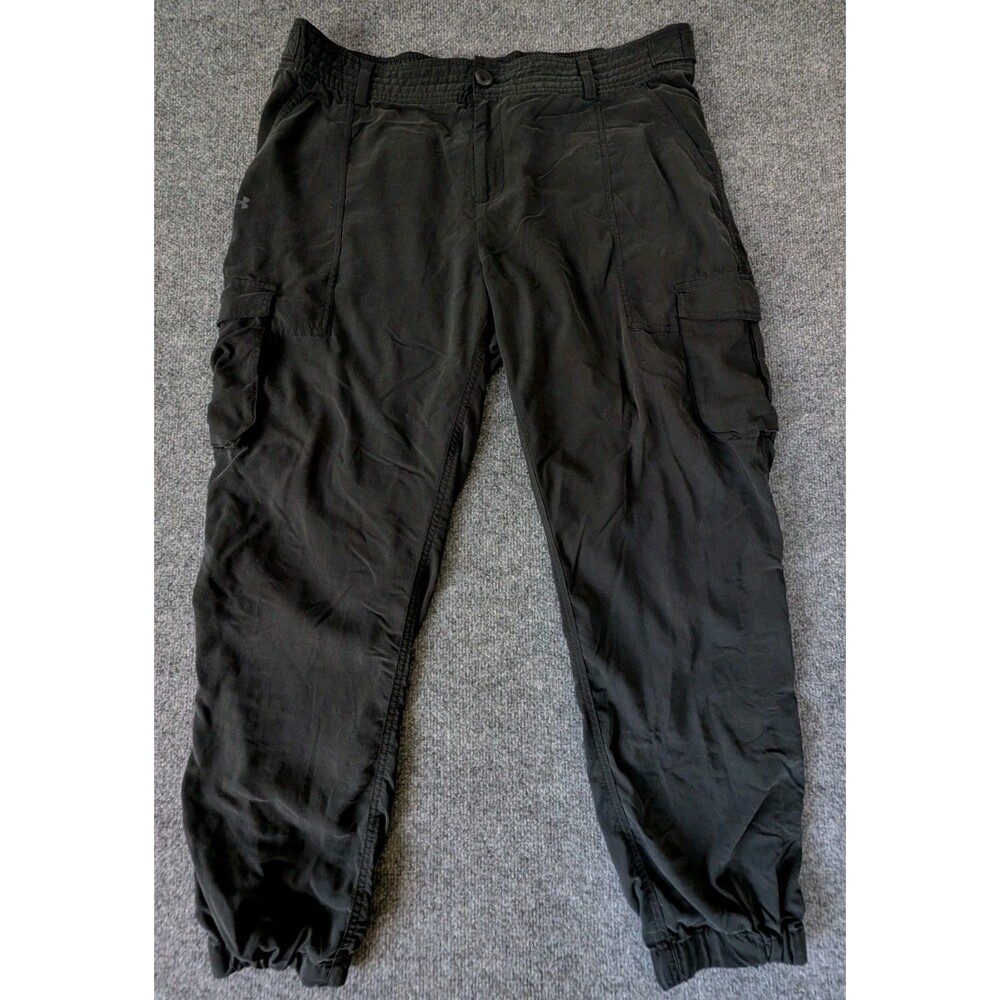 Under Armour Pants Woven Cargo Pant Jogger Women's Size XL Black